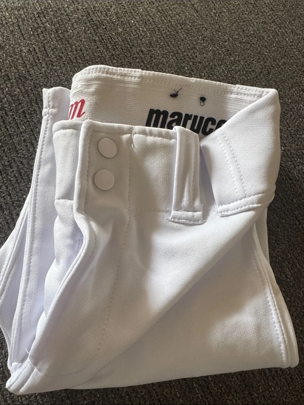 Kids White Baseball Pants size L